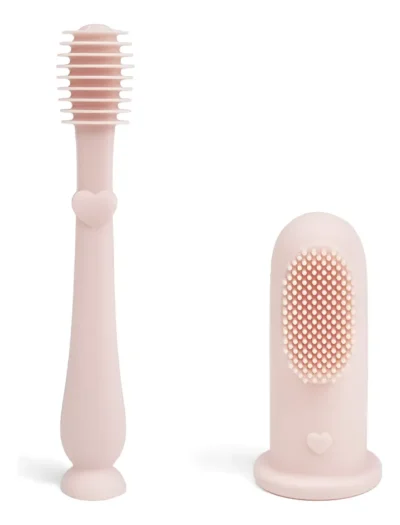 Set Limpiador De Lengua Y Encias Para Bebé Cepillo Y Dedal