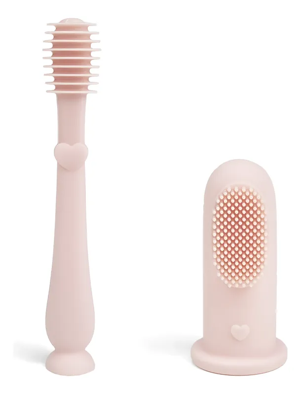 Set Limpiador De Lengua Y Encias Para Bebé Cepillo Y Dedal