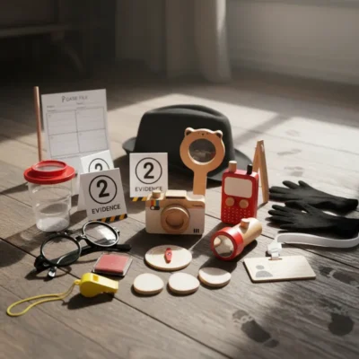 Juego De Rol Detective Privado Kit Completo Madera