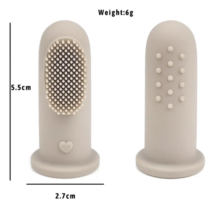 Set Limpiador De Lengua Y Encias Para Bebé Cepillo Y Dedal