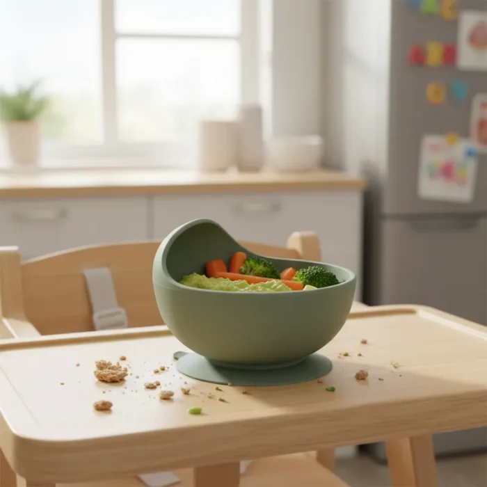 Bowl De Silicona Bebe Incluye Cuchara Sin Bpa Antideslizante