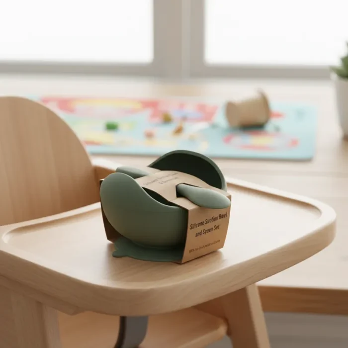 Bowl De Silicona Bebe Incluye Cuchara Sin Bpa Antideslizante