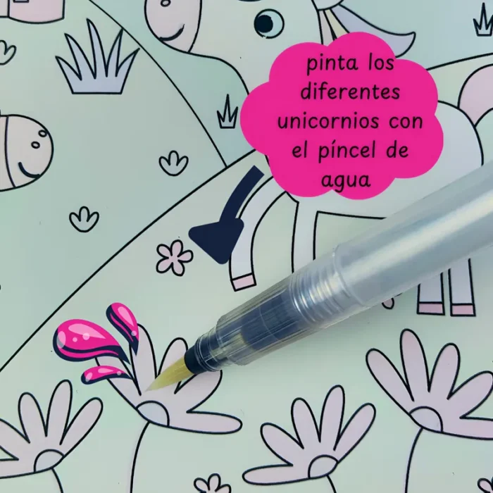 Unicornios Pinto Con Agua